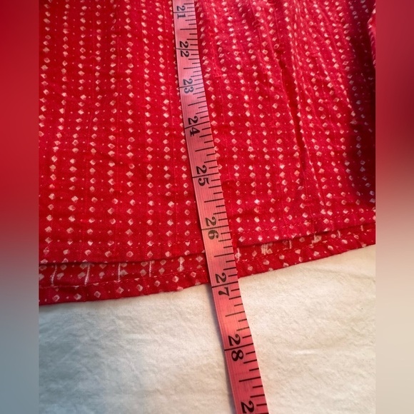 Gap Cap Sleeved Lightweight Red & White Top Size Large Tall - Picture 9 of 10